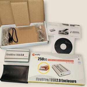 New Macally PHR-250CC Firewire USB 2.0 External Enclosure for 2.5" HDD Open Box